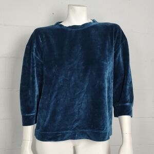 Garnet Hill Moonrise Velour Pullover